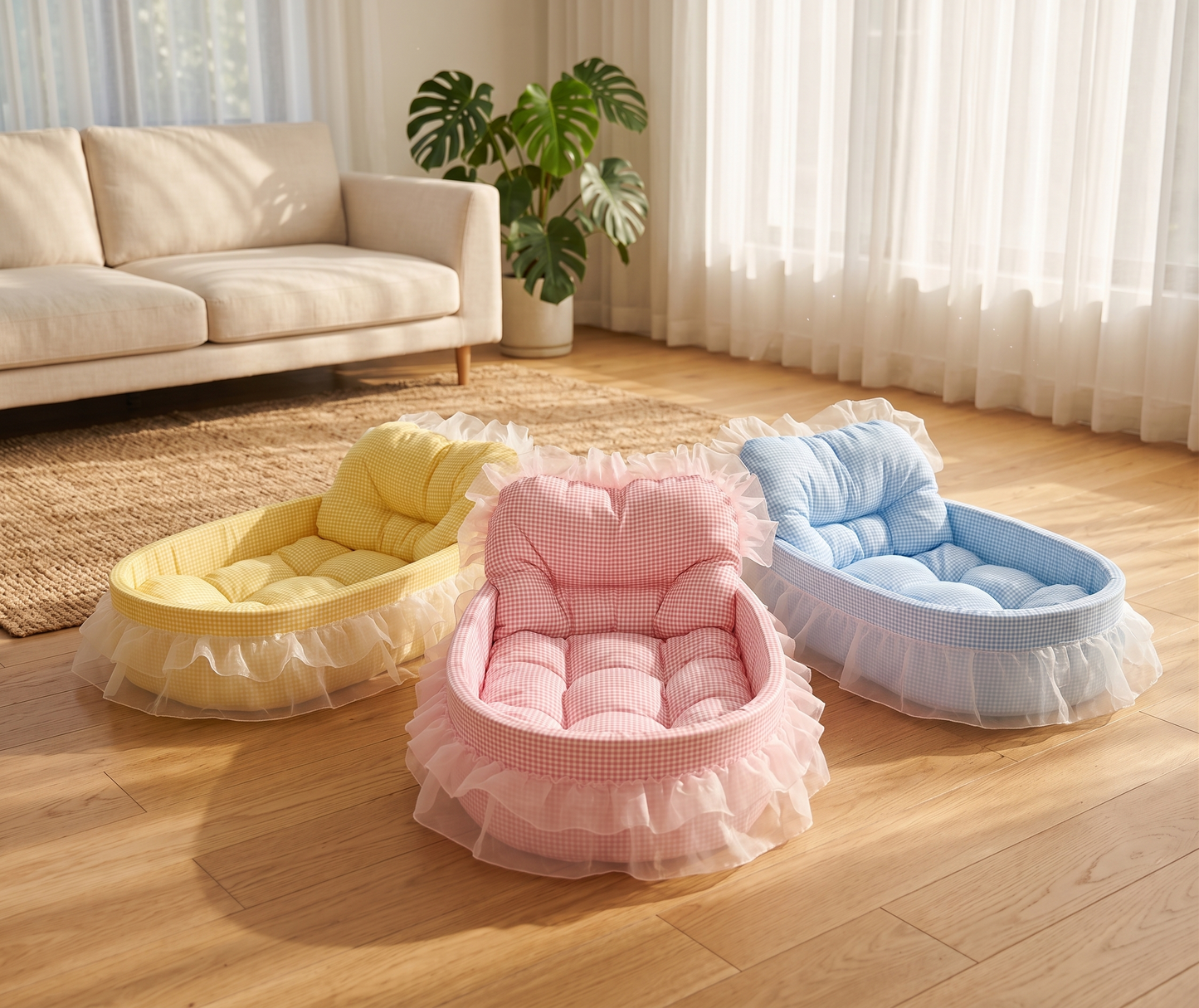 Royal Cloud Sofa Bed — Plush Oval Bed for Small Dogs & Cats