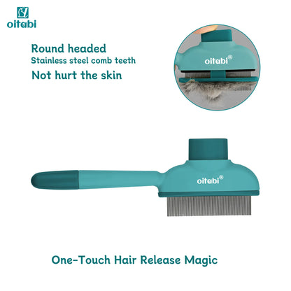 Self-Cleaning Pet Grooming Brush for Dogs & Cats